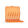 Load image into Gallery viewer, TePe EasyPick™ Orange XS/S toothpicks, flexible and durable, in an orange pocket case.