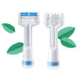 Load image into Gallery viewer, Triple Bristle Sonic Premium Replacement Brush Heads Soft Blue Pack of 2 with extra soft nylon bristles and blue indicator for optimal dental cleaning.