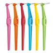 Load image into Gallery viewer, TePe Angle Interdental Brushes, pack of 6, long handle, angled head, color coded, dental hygiene.