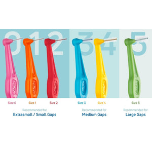 TePe Angle Interdental Brushes 6 Pack Allows Easy Access to Back Teeth ...