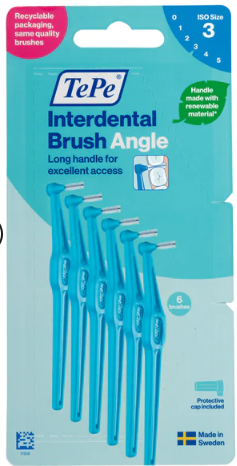 TePe Angle Interdental Brushes, Pack of 6