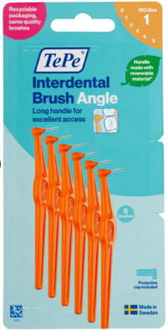 TePe Angle Interdental Brushes, Pack of 6