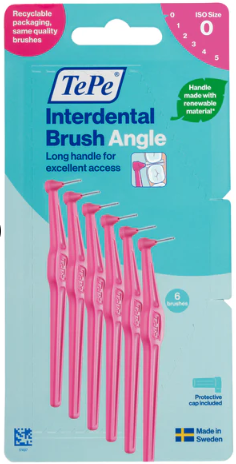 TePe Angle Interdental Brushes, Pack of 6
