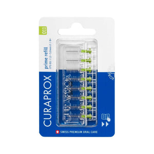 Curaprox CPS Prime Refill Pack size 011 pack of 8 lime green  replacement brushes