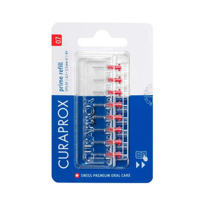 Curaprox CPS Prime Refill Pack size 07 pack of 8 red replacement brushes